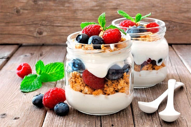Yogur con frutas&nbsp;